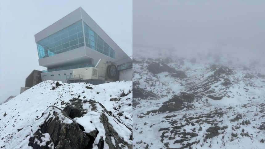 ¡Impresionante nevada en el Pico Espejo del Teleférico de Mérida! 🌨️🚡 #Viral