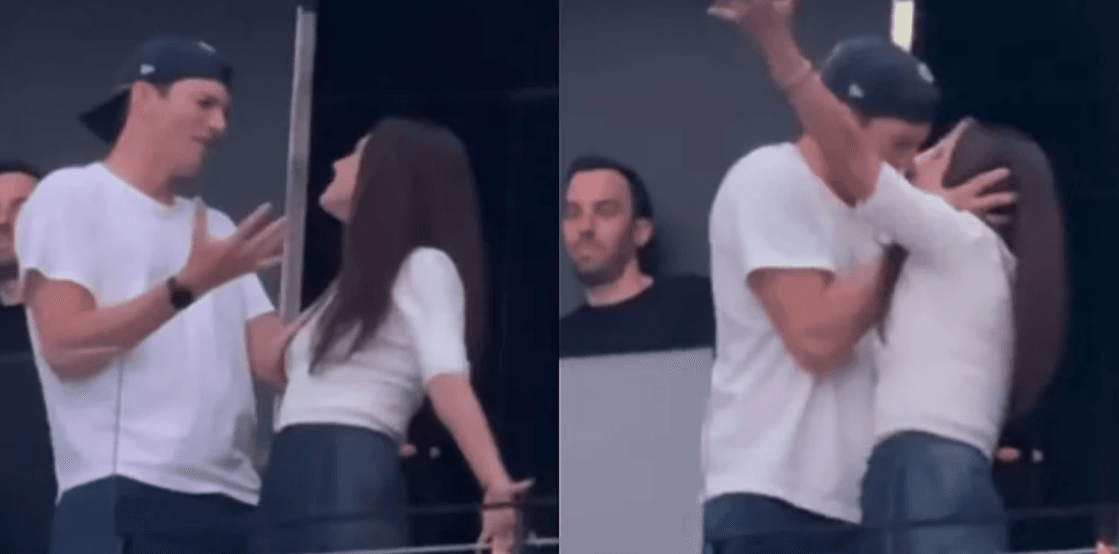 Ashton Kutcher y Mila Kunis vistos en concierto de Backstreet Boys en Las Vegas